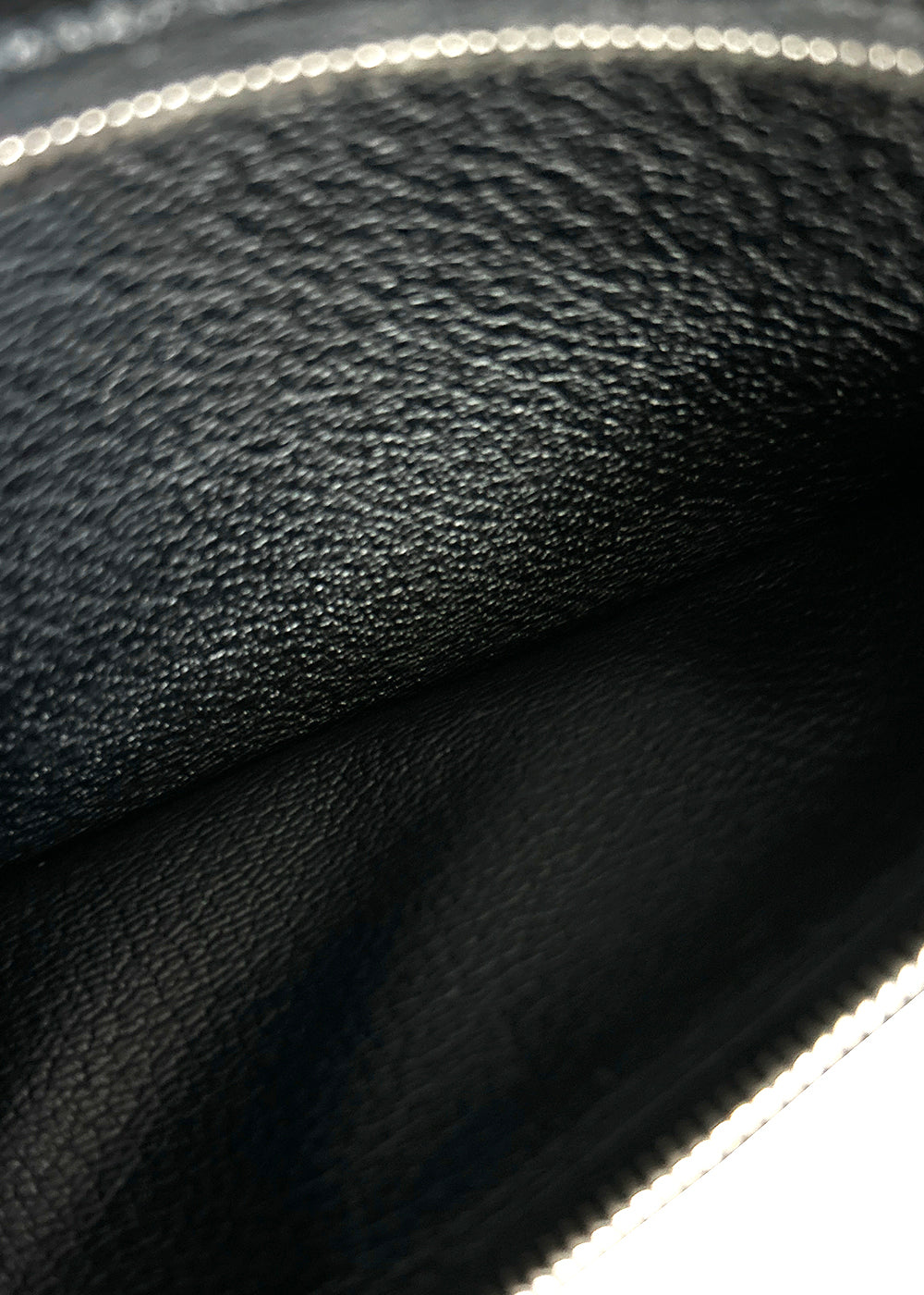 HERMES Lizard Bean Classic Long Wallet Black