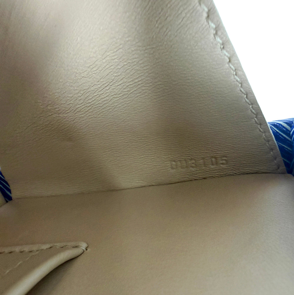 Louis Vuitton Blue Denim Aztec Epi Leather Petit Malle Bag with Strap