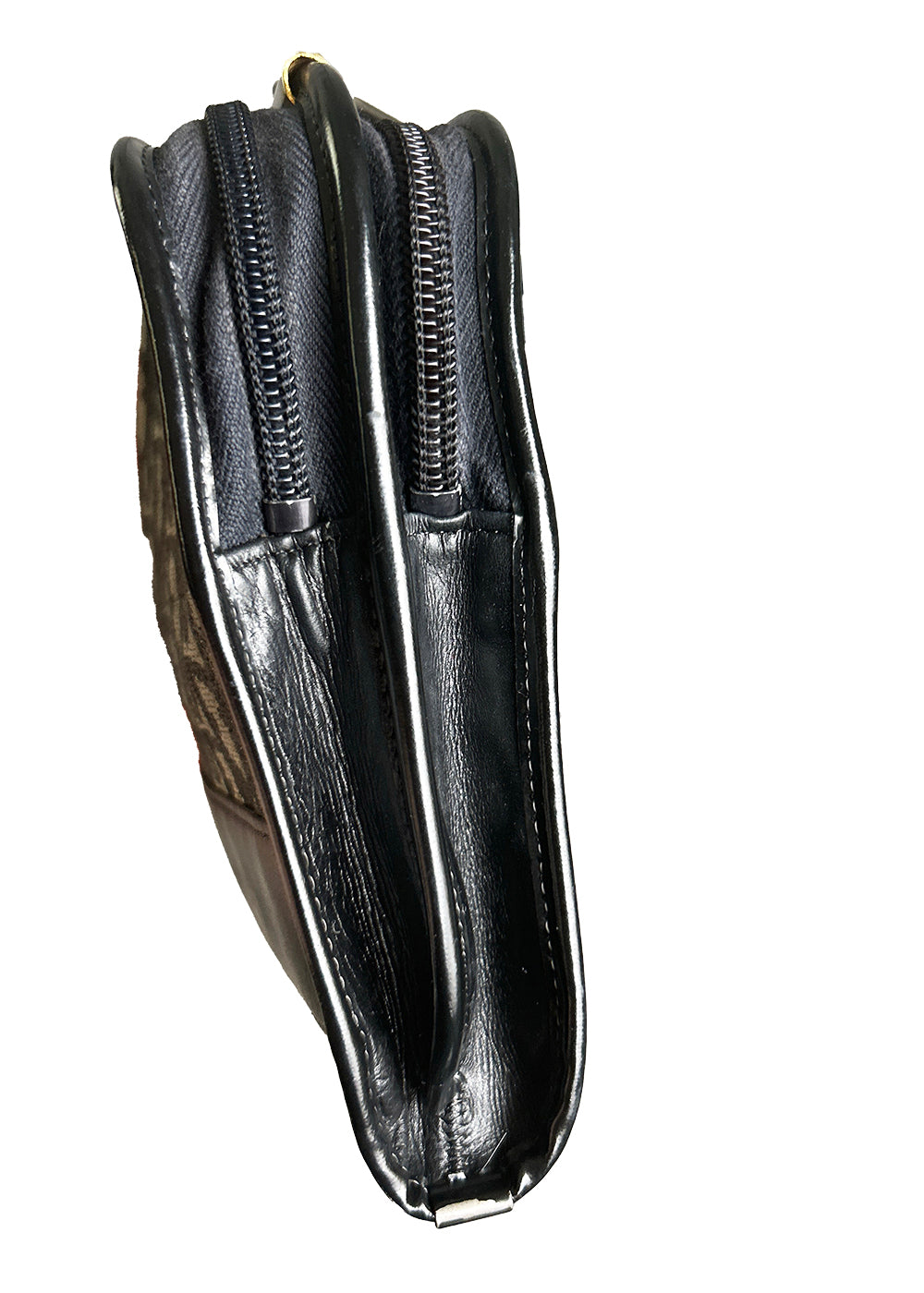 CHRISTIAN DIOR Trotter Edition Canvas & Leather Shoulder Bag