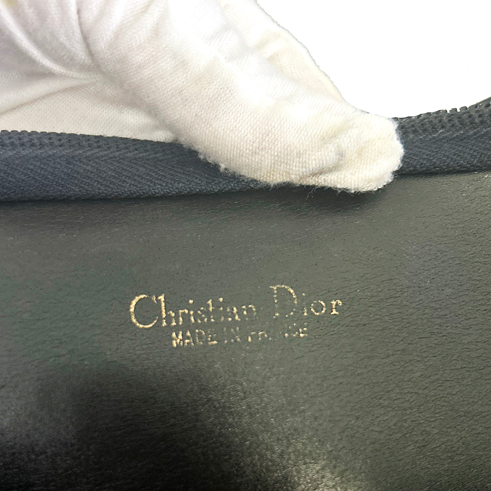 CHRISTIAN DIOR Trotter Edition Canvas & Leather Shoulder Bag