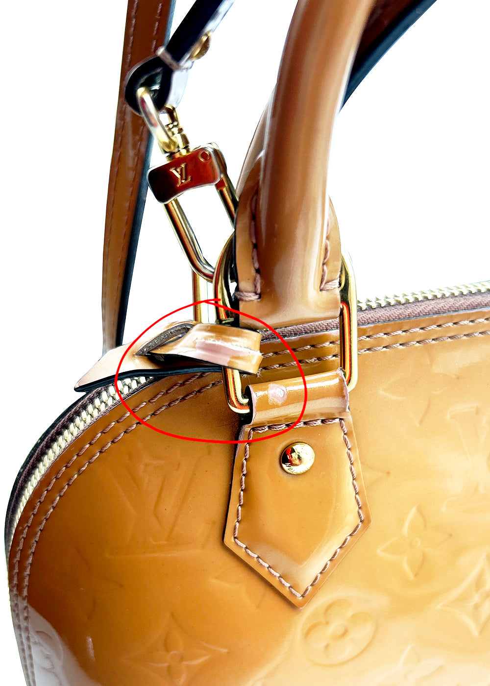 Louis Vuitton Monogram Vernis Alma BB Brown