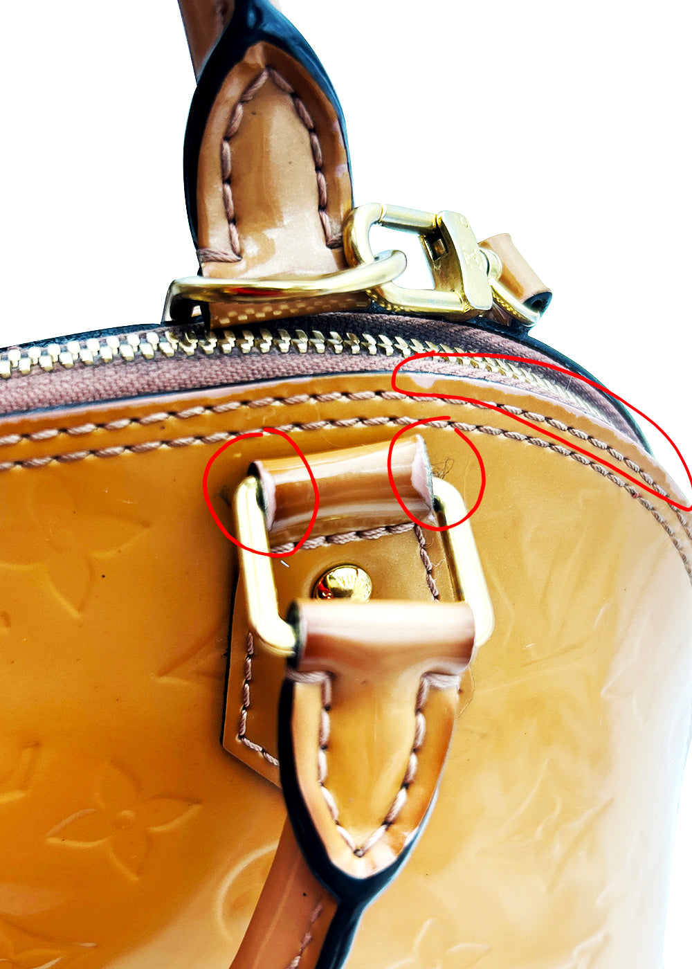 Louis Vuitton Monogram Vernis Alma BB Brown