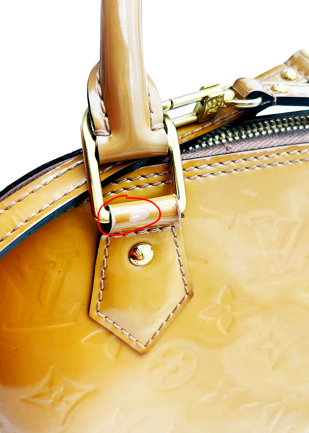 Louis Vuitton Monogram Vernis Alma BB Brown