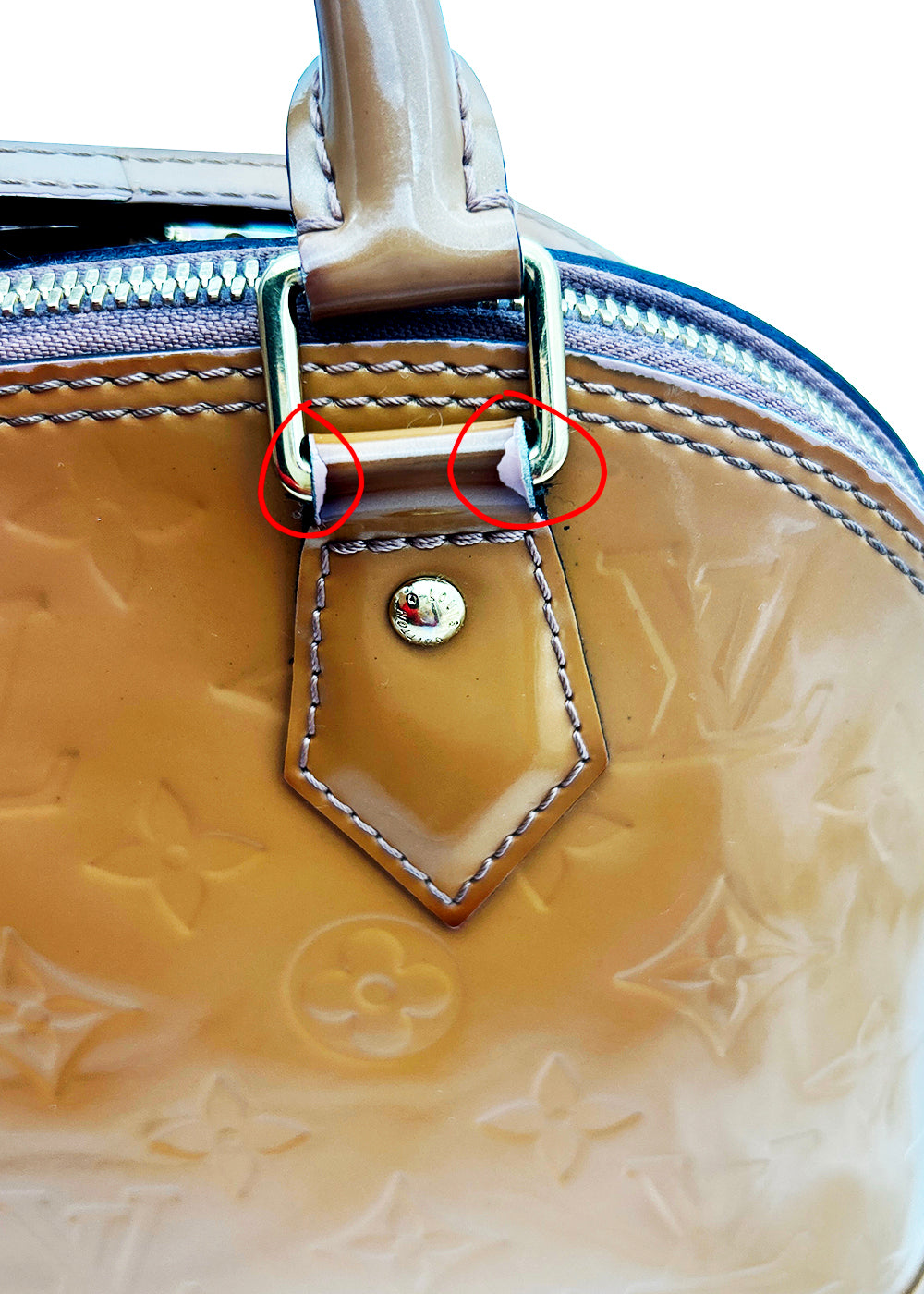 Louis Vuitton Monogram Vernis Alma BB Brown