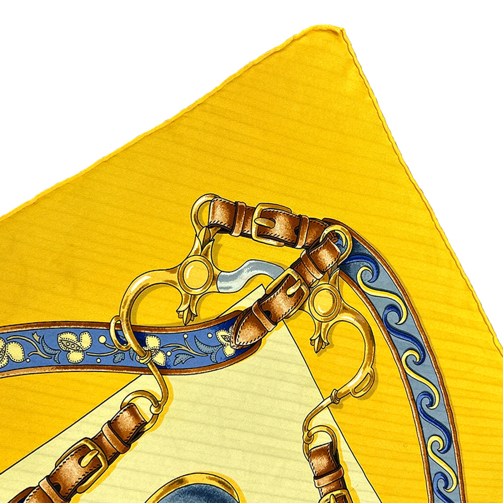 Hermès 100% Silk Pleated Scarf, ironed flat to highlight refined look in wear