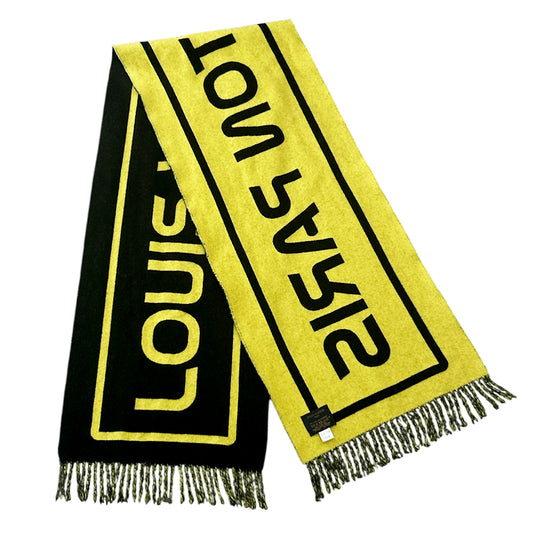 LOUIS VUITTON Wool Cashmere City Gravity Scarf, oversized, Unisex