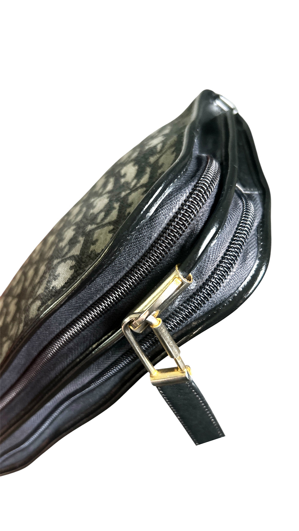 CHRISTIAN DIOR Trotter Edition Canvas & Leather Shoulder Bag