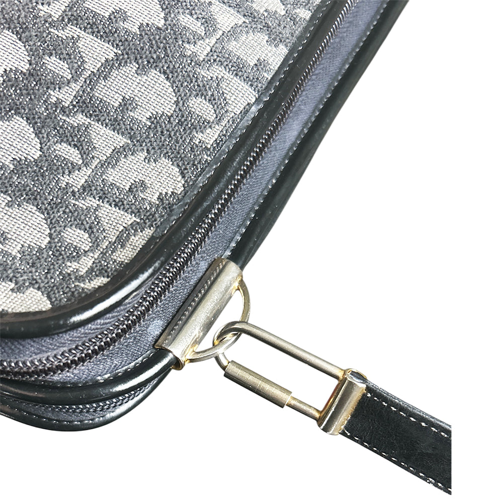 CHRISTIAN DIOR Trotter Edition Canvas & Leather Shoulder Bag