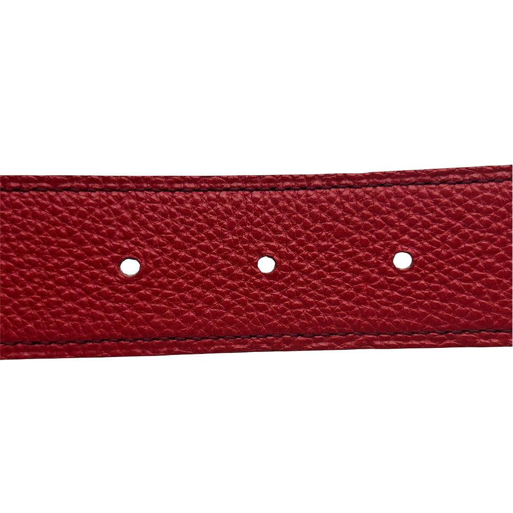 Cinturón de piel HERMES unisex negro y rojo
