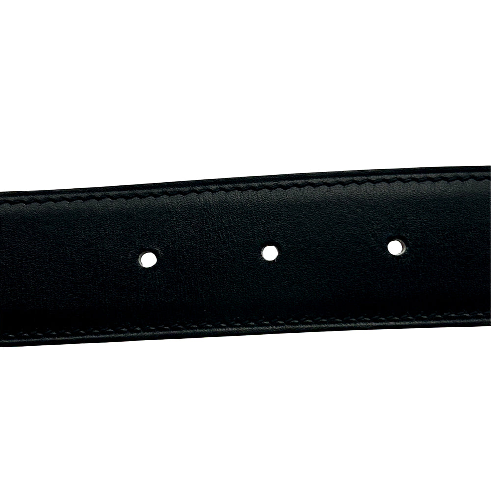 Cinturón de piel HERMES unisex negro y rojo