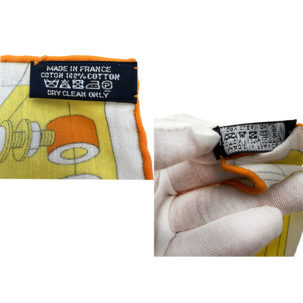Hermès Step into the Frame 100% Cotton Scarf 2019 Men's Collection