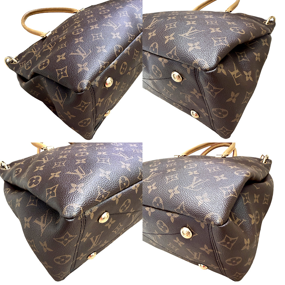 Louis Vuitton LV Monogram Pallas MM Tote Bag with Strap