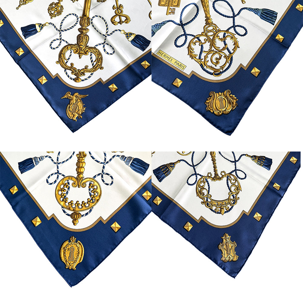 Hermès Les Clés Silk Scarf