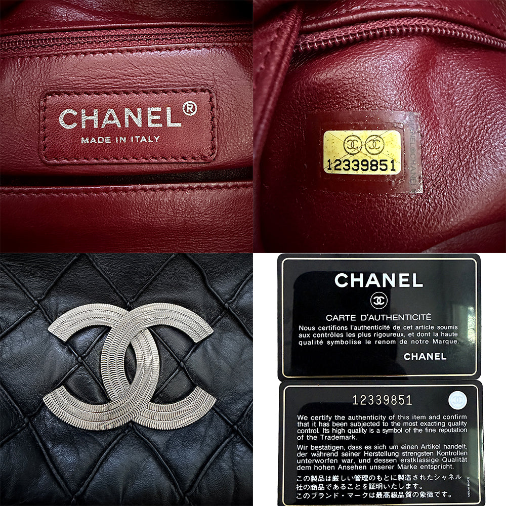 Chanel Black Quilted Leather Chanel Bowler bag