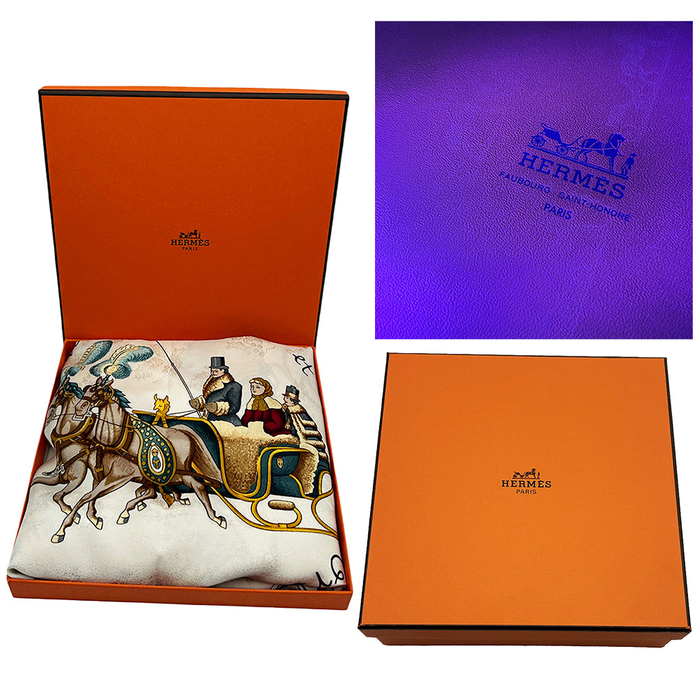 Hermès Scarf Plumes Et Grelots Jacquard 100% Silk 90