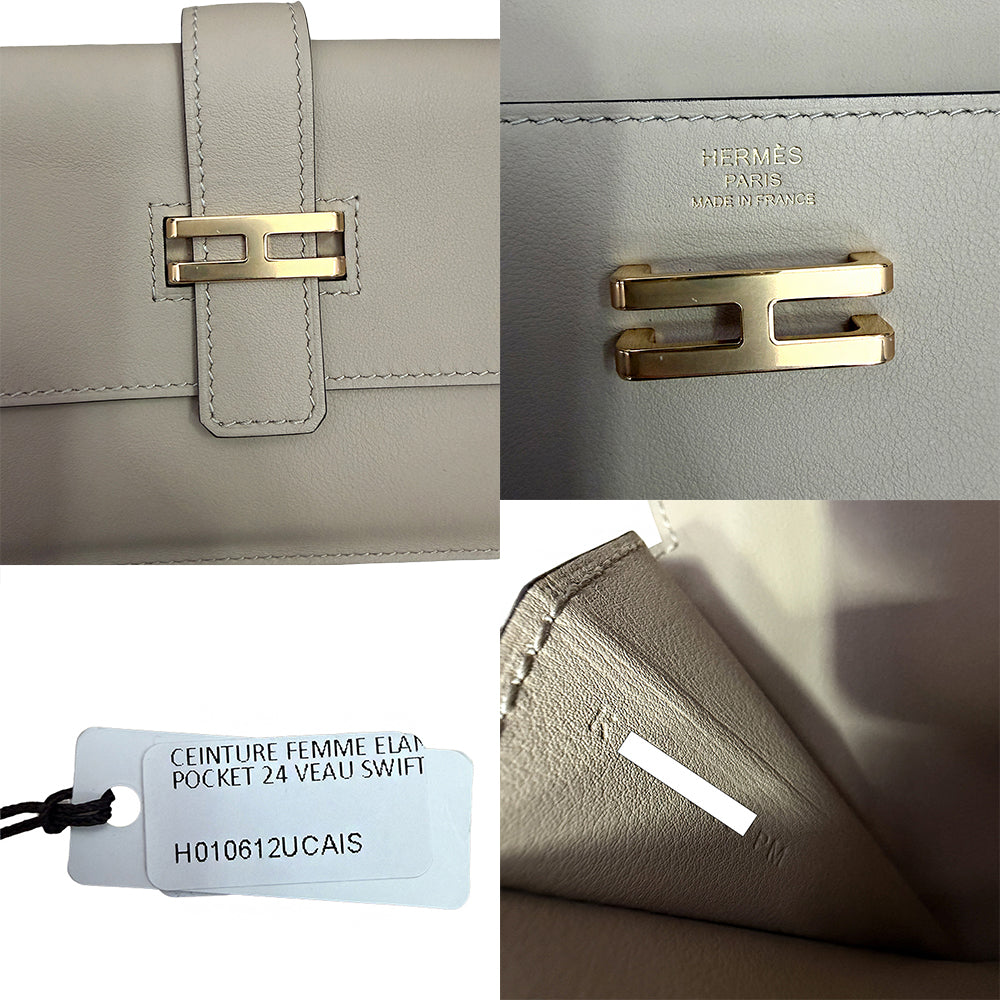 Hermès Elan Pocket 24 Trench Swift Leather Belt Bag