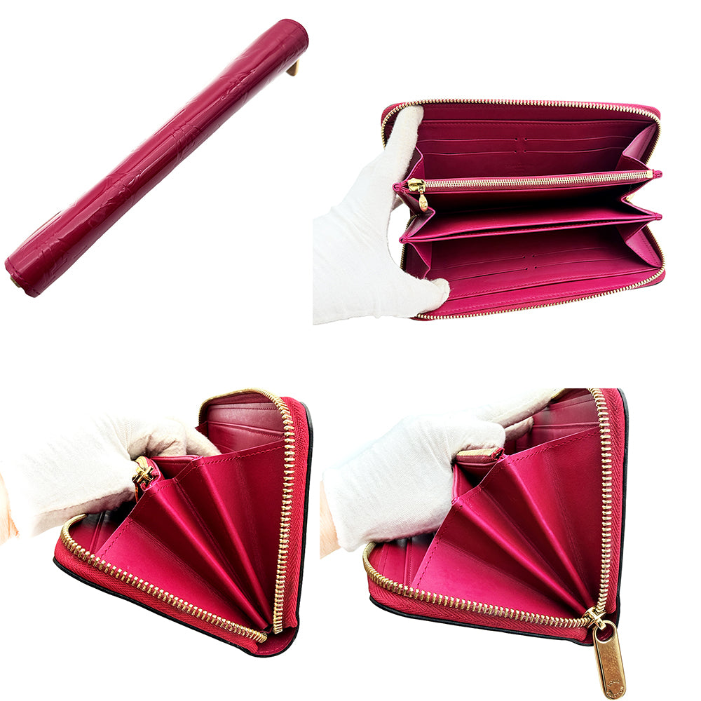 Louis Vuitton Patent Leather Wallet Rose-Red