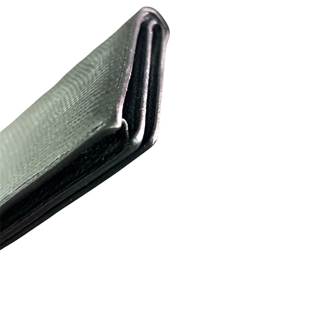 HERMES Lizard Bean Classic Long Wallet Black