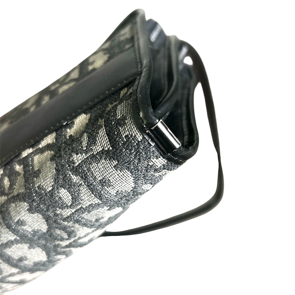 CHRISTIAN DIOR Trotter Edition Canvas & Leather Shoulder Bag